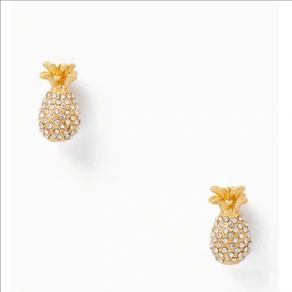 Kate Spade Pineapple🍍Pave Earrings - Picture 1 of 8